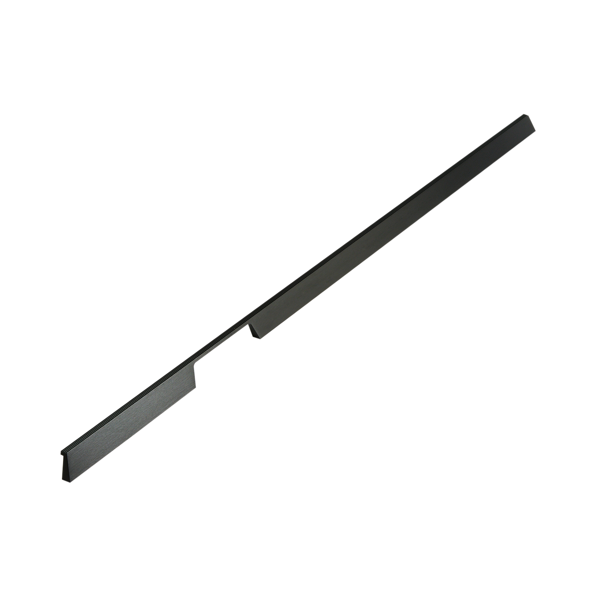 Momo Rail D Handle Right 1120mm in Brushed Black - side profile view