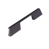 Momo Rail D Handle 192mm in Brushed Black - side profile view