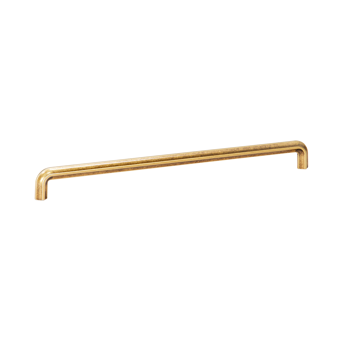 Momo Lumi D Handle 320mm in Antique Brass - angled product view