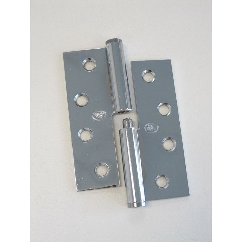 Lift Off Hinge 100x75x2.5mm Polished Chrome Left Hand
