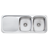 Lakeland Double Bowl Sink With Drainer