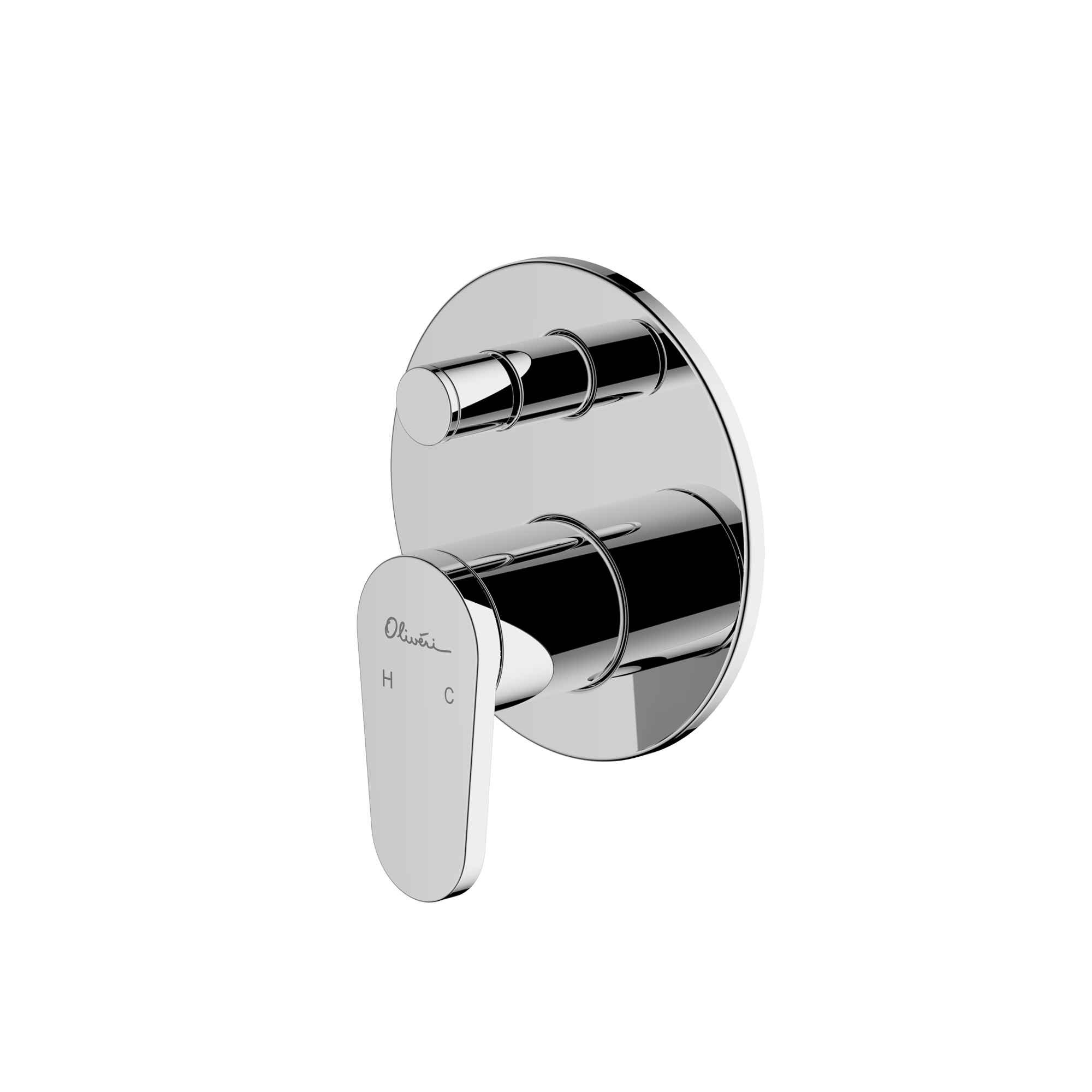 London Chrome Wall Mixer With Diverter