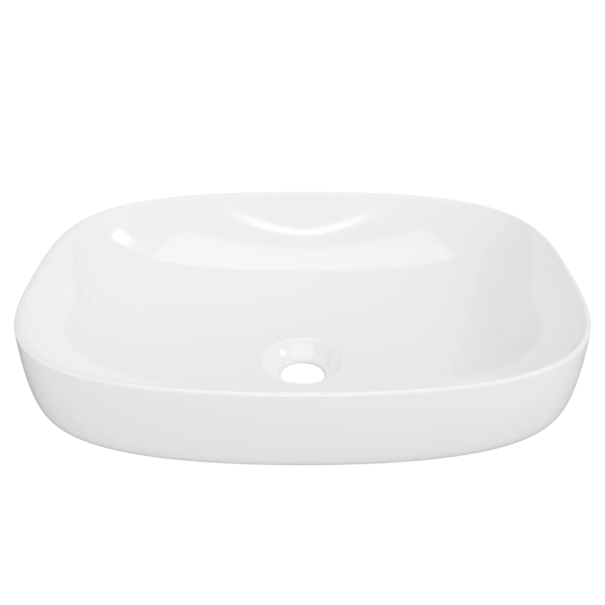 Timberline Lorenzo Semi Inset Basin 500mm Gloss White