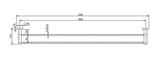 Lux Double Towel Rail 600mm - Matte Black