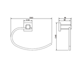 Lux Towel Ring - Matte Black