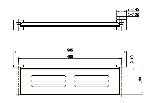 Lux Metal Shelf - Matte Black