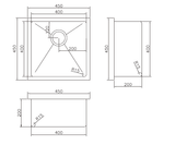 Single Bowl Stainless Steel Sink 31L - Stainless Steel