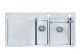 One &amp; Quarter Bowl Stainless Steel Sink 7L+26L