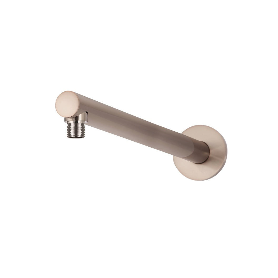 Round Wall Shower Arm 400mm in Polished Chrome - front view