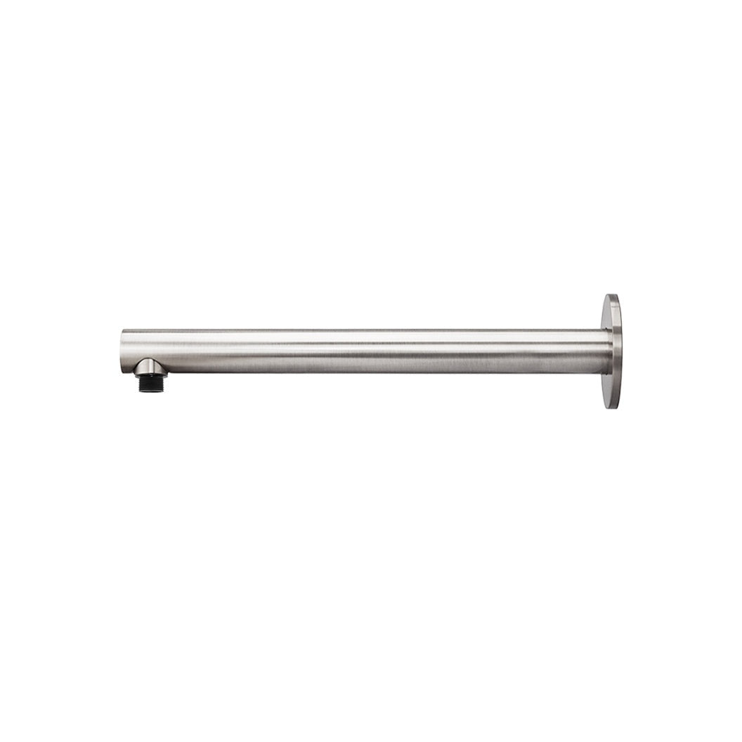 Round Wall Shower Arm 400mm - Brushed Nickel