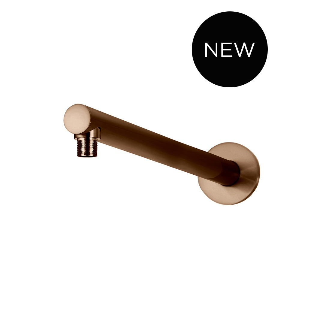 Round Wall Shower Arm 400mm in Tiger Bronze - alternative product view
