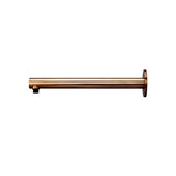 Round Wall Shower Arm 400mm - Lustre Bronze
