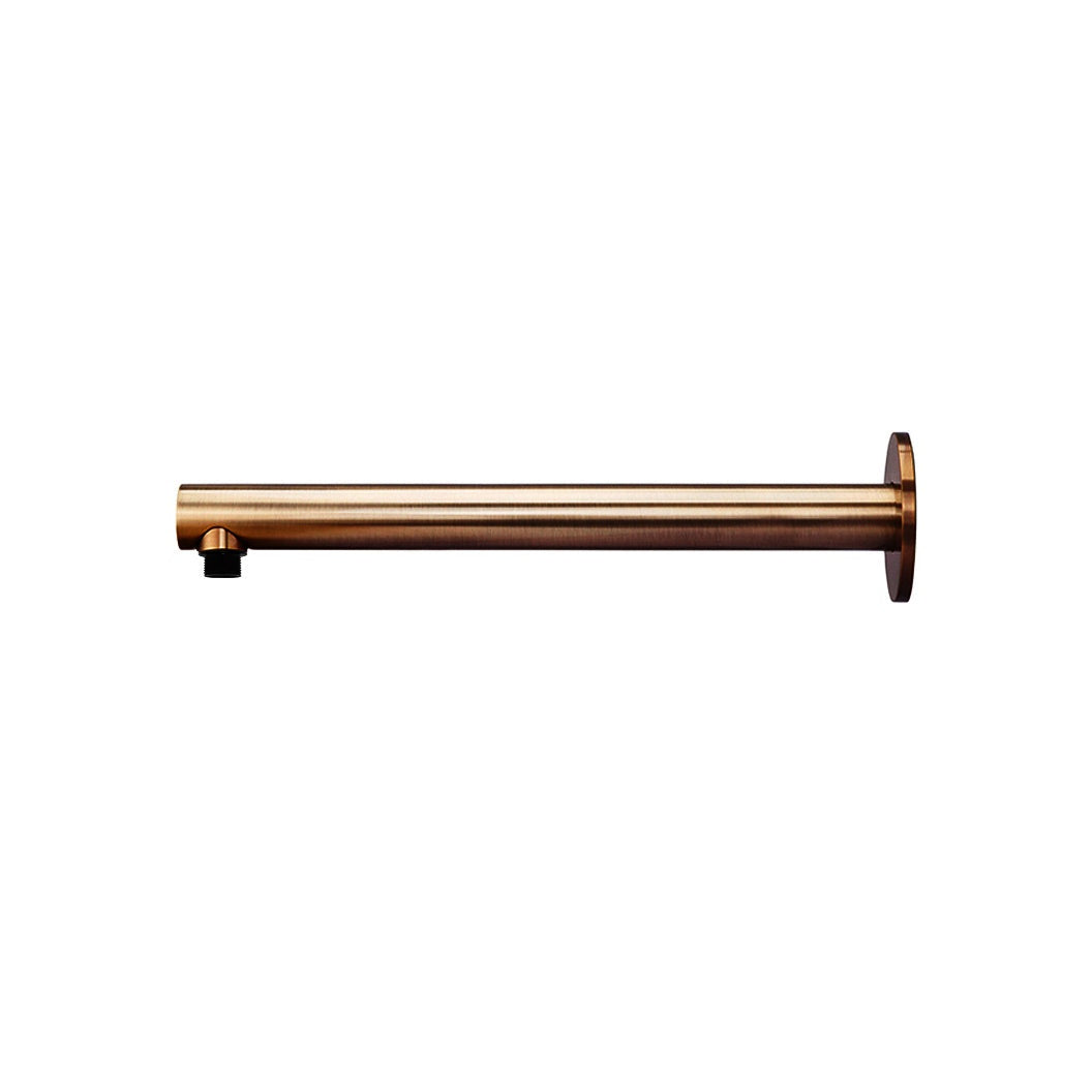 Round Wall Shower Arm 400mm - Lustre Bronze