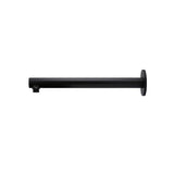Round Wall Shower Arm 400mm - Matte Black