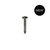 Round Ceiling Shower Arm 150mm in Shadow - finish and profile close-up