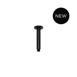 Round Ceiling Shower Arm 150mm in Matte Black - front view