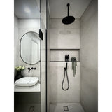 Round Ceiling Shower Arm 300mm - Matte Black