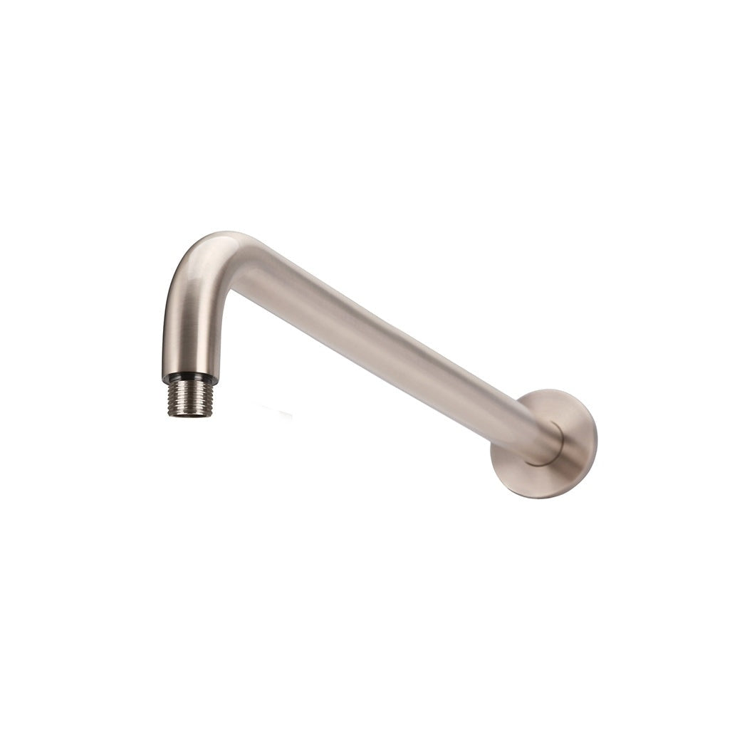 Round Wall Shower Curved Arm 400mm