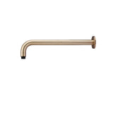 Round Wall Shower Curved Arm 400mm - Champagne