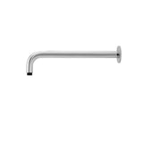 Round Wall Shower Curved Arm 400mm - Polished Chrome