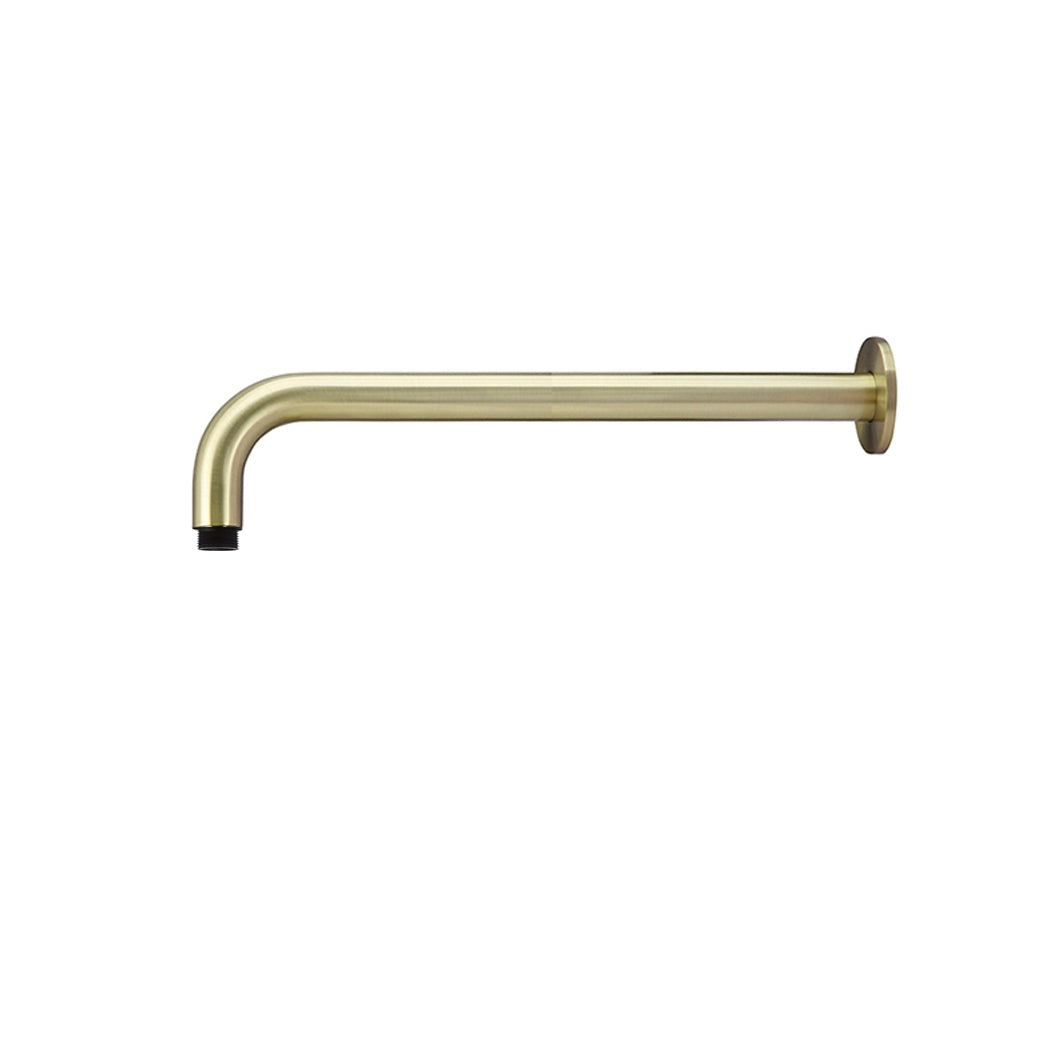 Round Wall Shower Curved Arm 400mm - Tiger Bronze