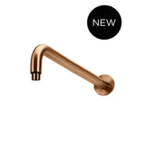 Round Wall Shower Curved Arm 400mm