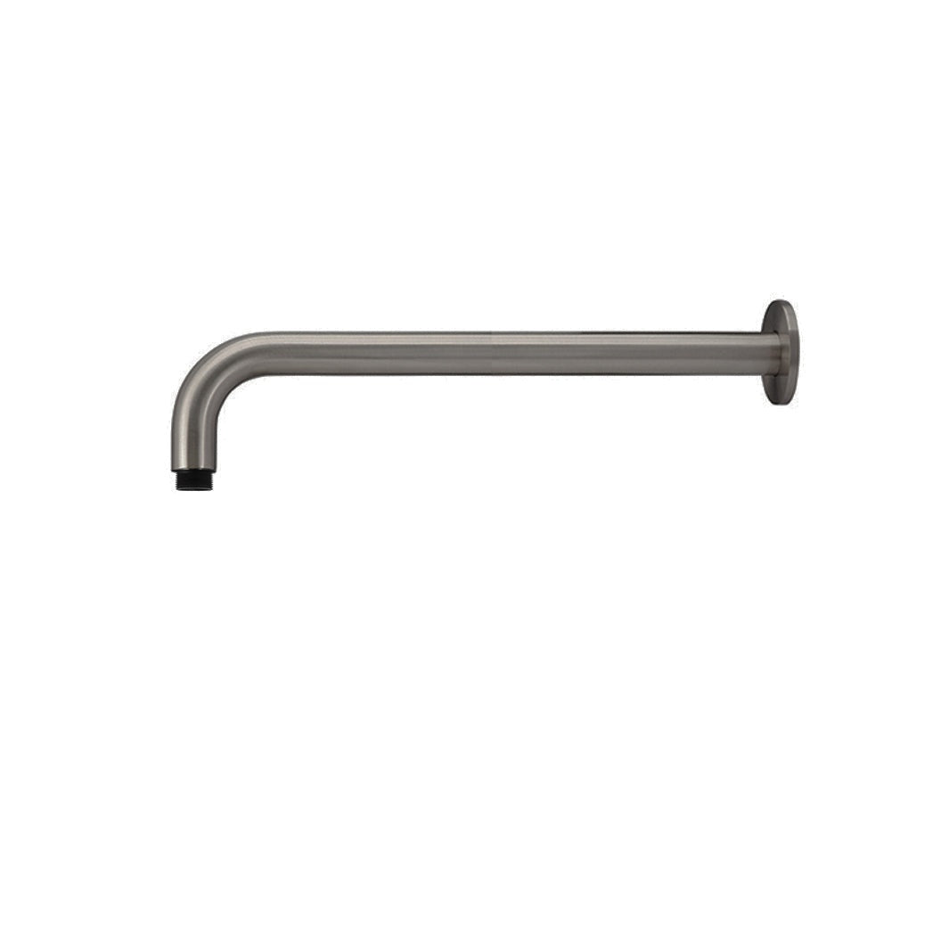 Round Wall Shower Curved Arm 400mm - Shadow