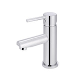 Round Basin Mixer in Matte Black - side profile view