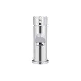 Round Basin Mixer in Matte Black - rear mounting detail