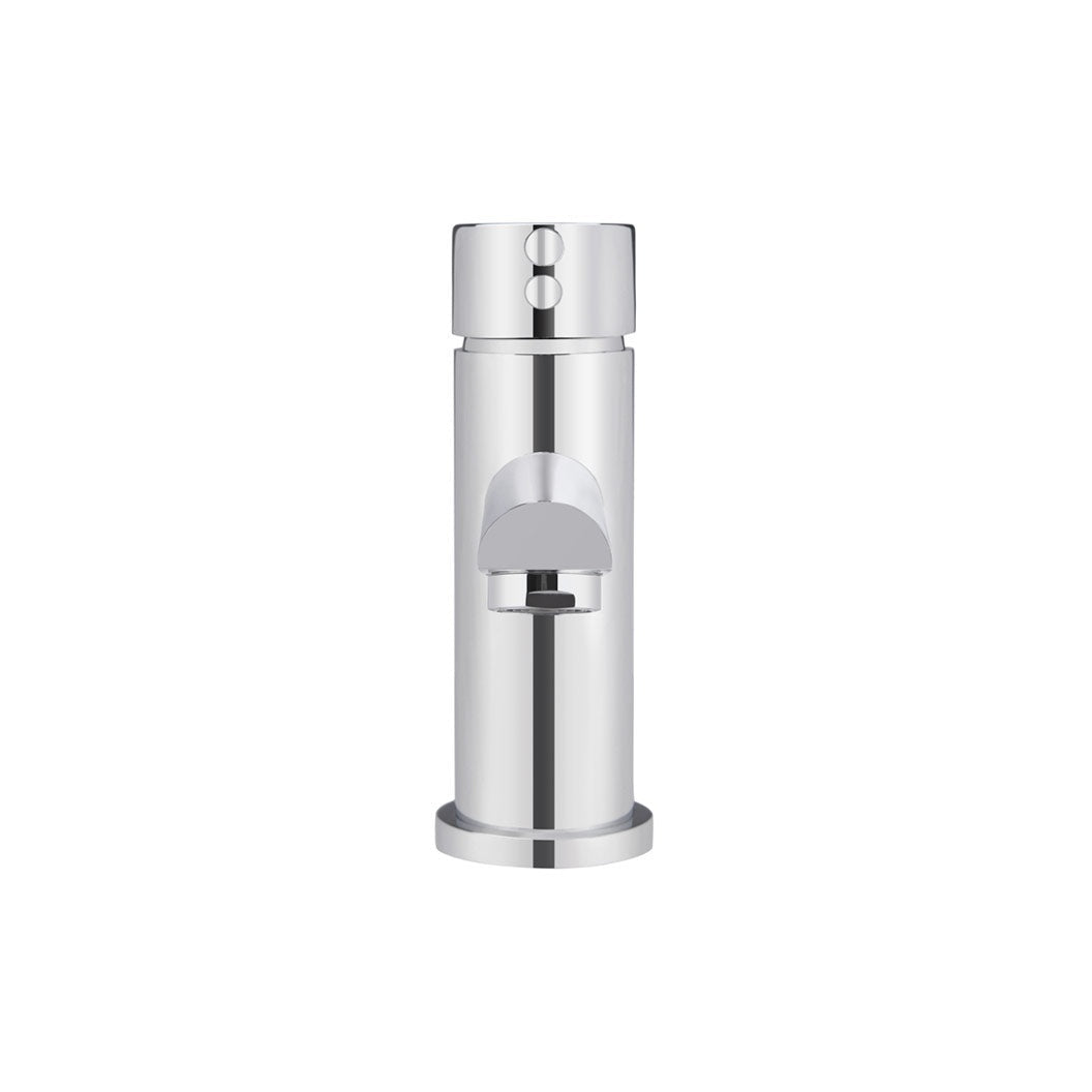 Round Basin Mixer in Matte Black - rear mounting detail
