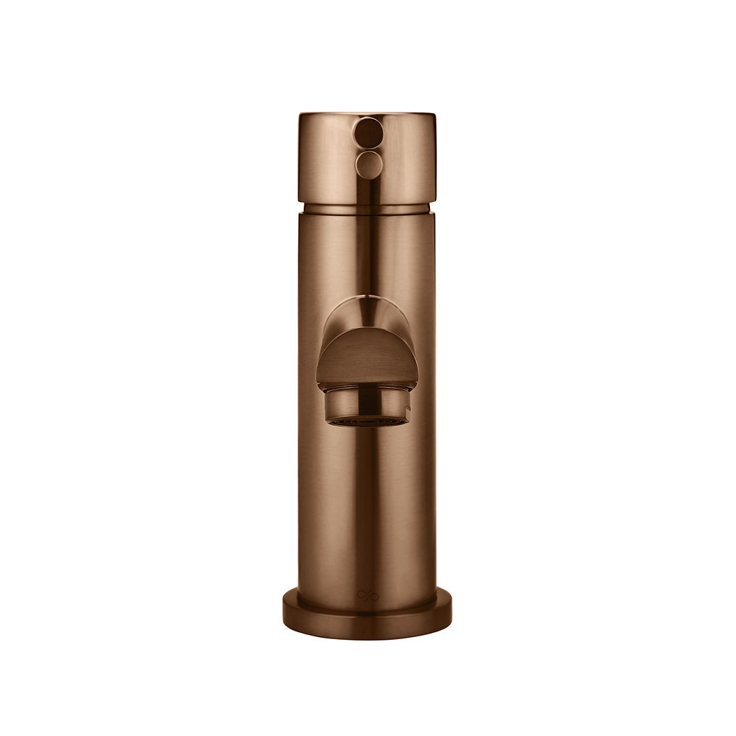 Round Basin Mixer - Lustre Bronze