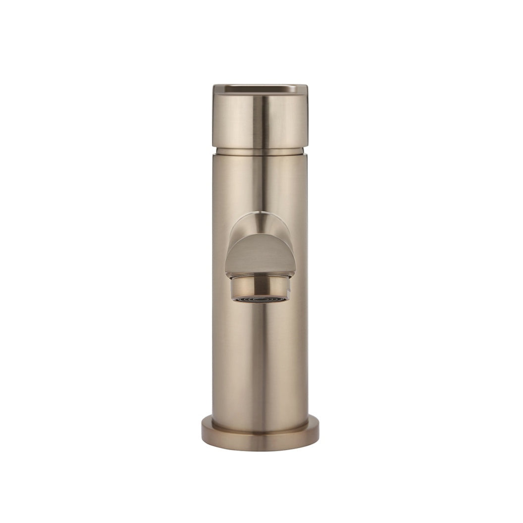 Round Paddle Basin Mixer - Champagne