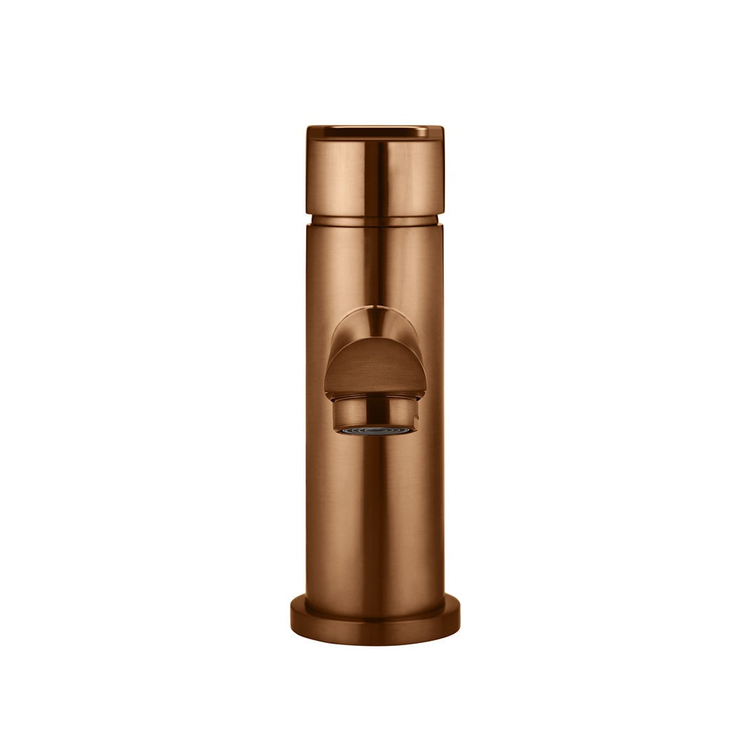 Round Paddle Basin Mixer - Lustre Bronze