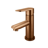Round Paddle Basin Mixer - Lustre Bronze