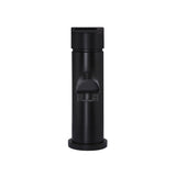 Round Paddle Basin Mixer in Matte Black - close-up detail view