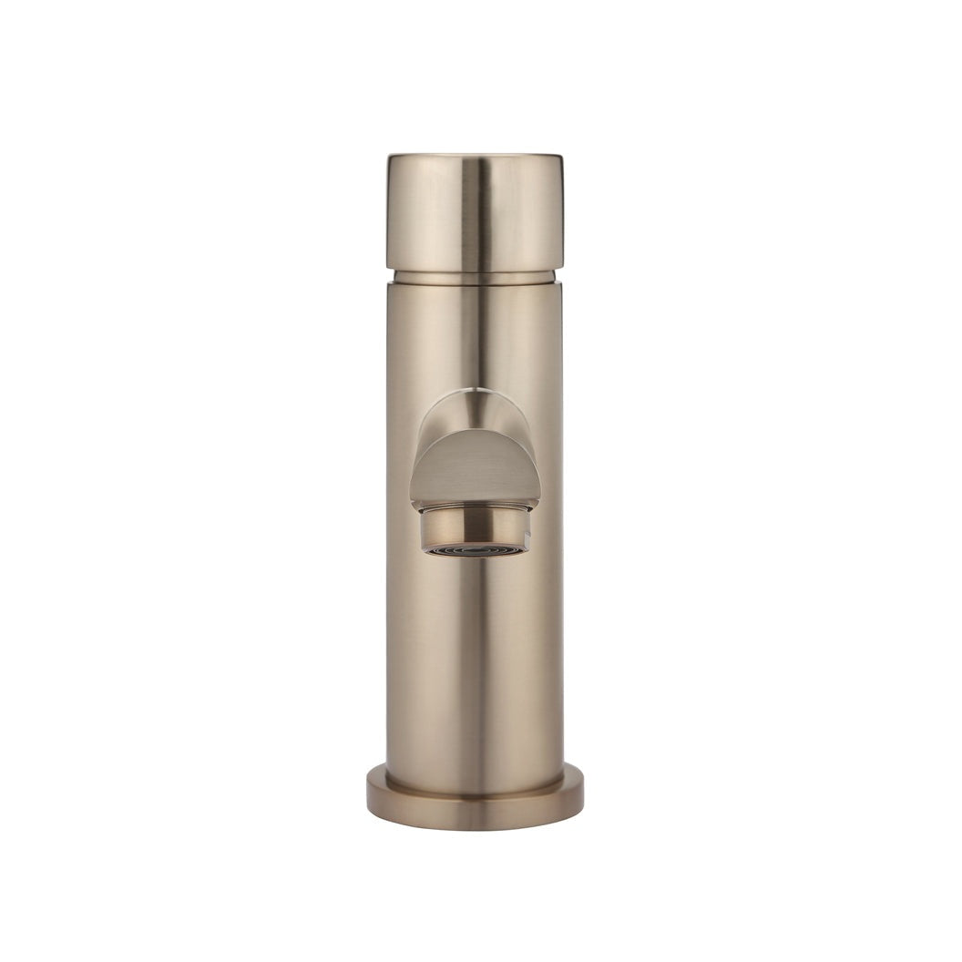 Round Pinless Basin Mixer - Champagne