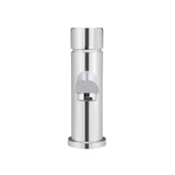 Round Pinless Basin Mixer in Matte Black - finish and profile close-up