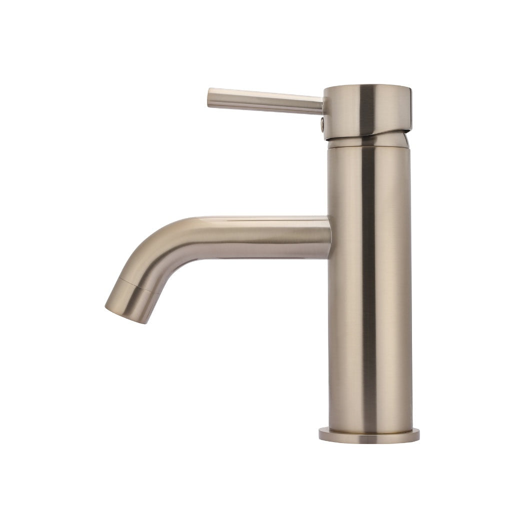 Round Basin Mixer Curved in Matte Black - front view (9 of 39)