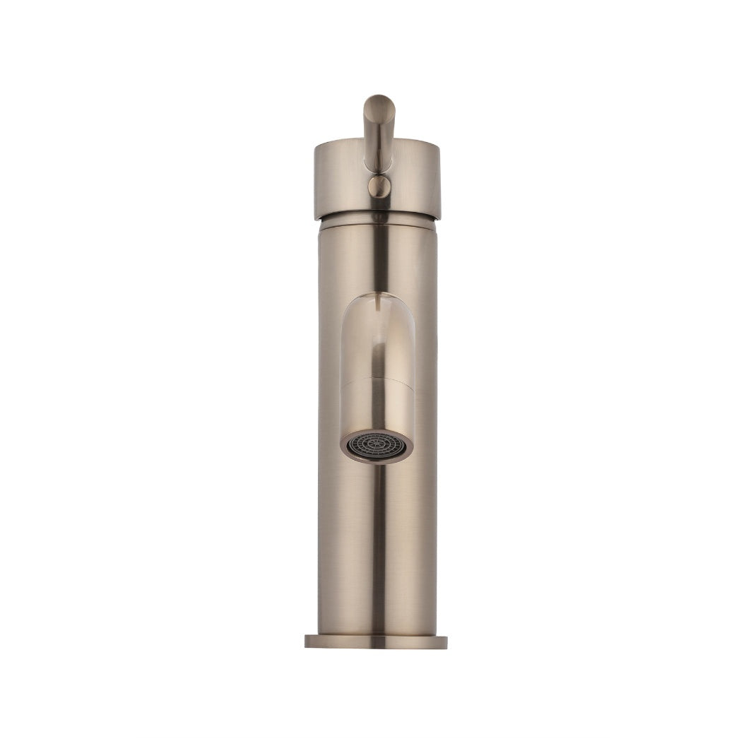 Round Basin Mixer Curved - Champagne