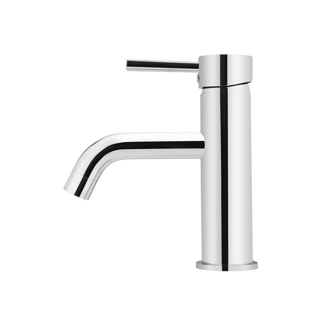 Round Basin Mixer Curved - Polished Chrome