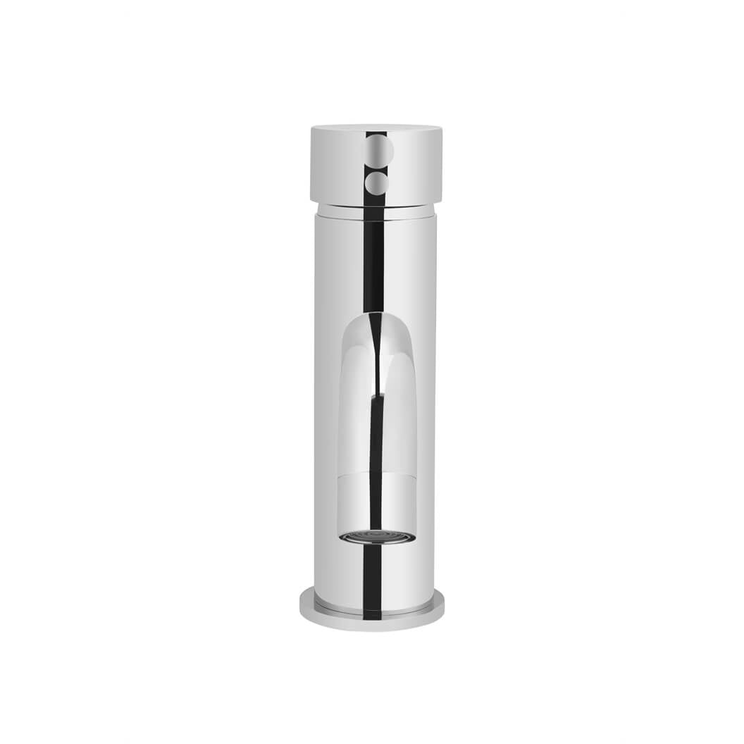 Round Basin Mixer Curved - Polished Chrome