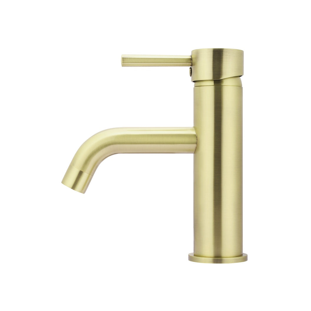 Round Basin Mixer Curved - Tiger Bronze