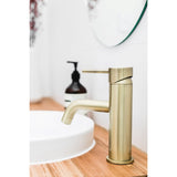 Round Basin Mixer Curved - Tiger Bronze