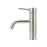 Round Basin Mixer Curved - Brushed Nickel