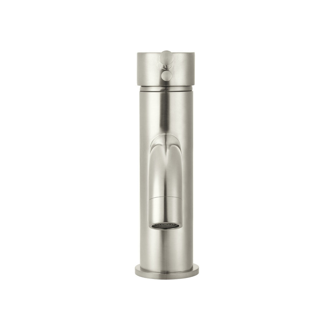 Round Basin Mixer Curved - Brushed Nickel