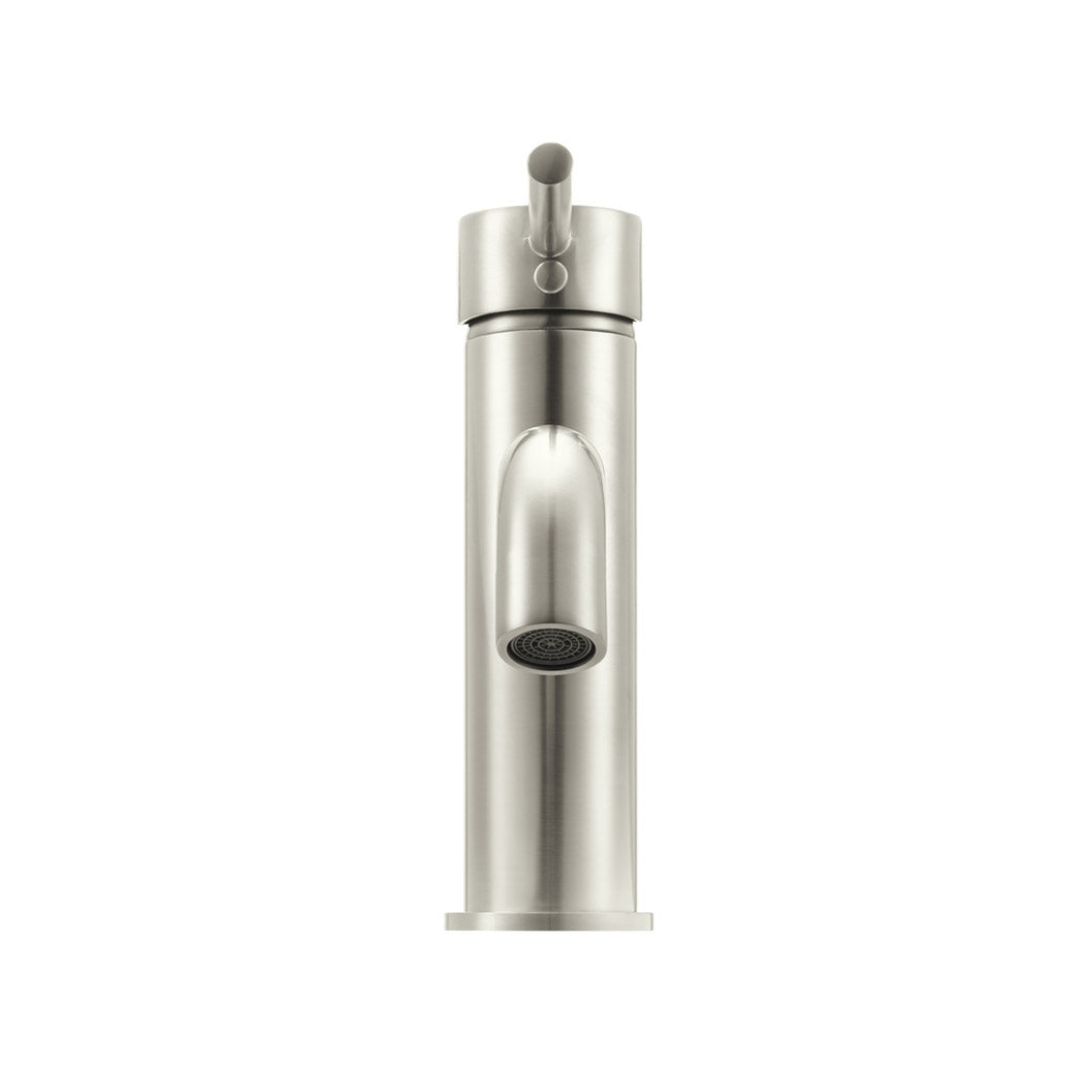 Round Basin Mixer Curved - Brushed Nickel