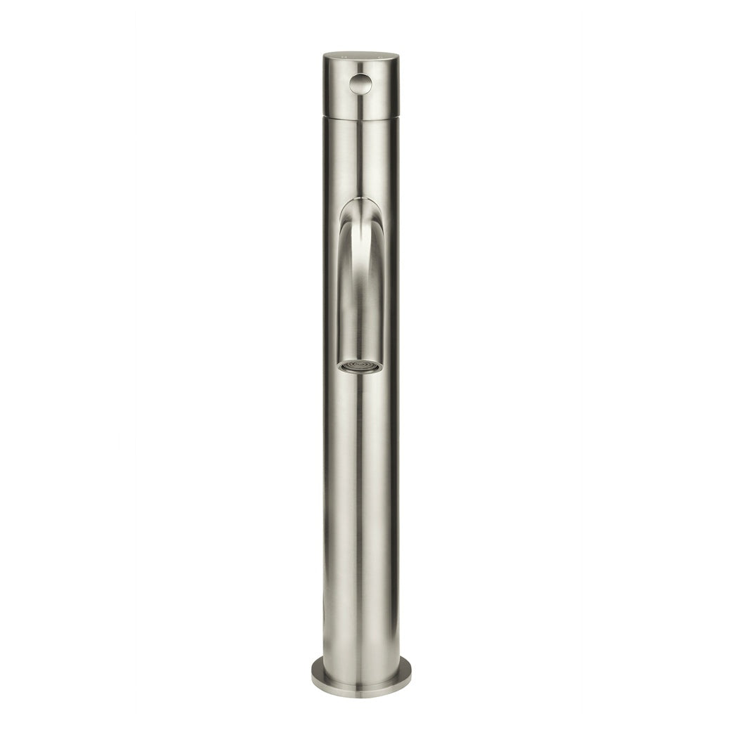 Piccola Tall Basin Mixer Tap with 130mm Spout - Brushed Nickel