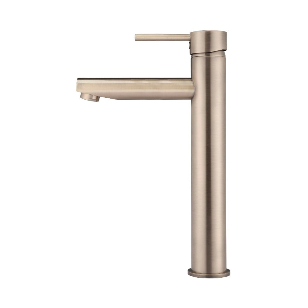 Round Tall Basin Mixer - Champagne