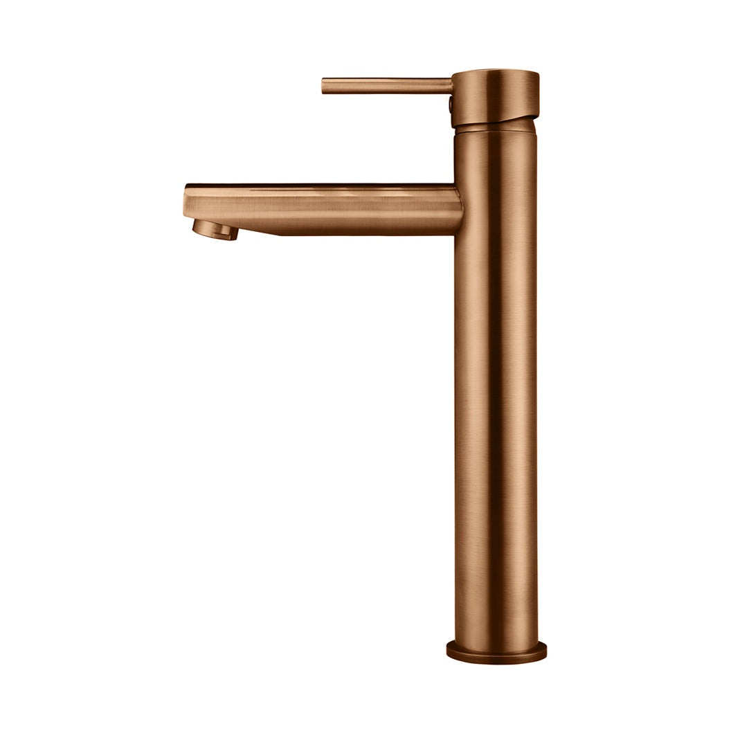 Round Tall Basin Mixer - Lustre Bronze
