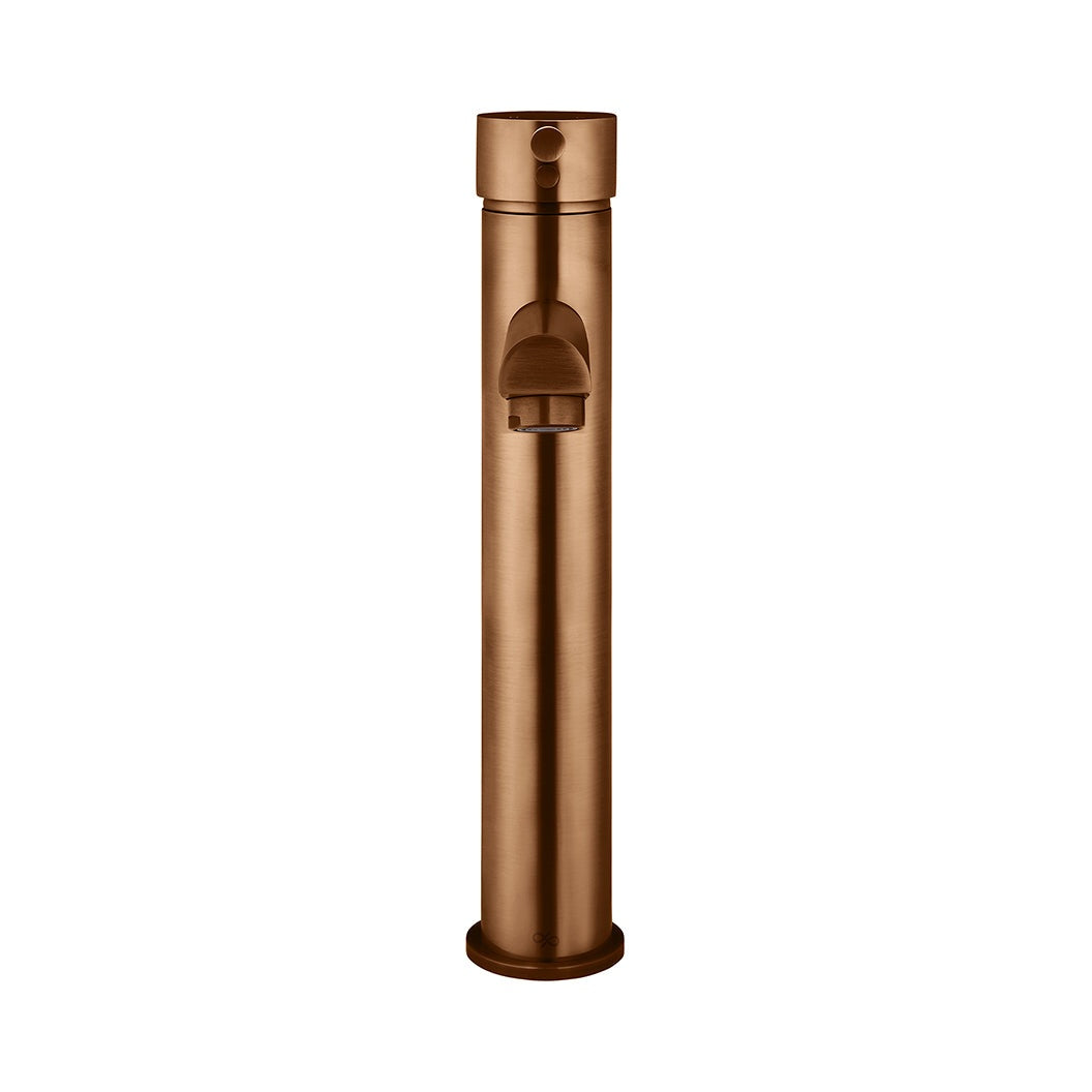 Round Tall Basin Mixer - Lustre Bronze